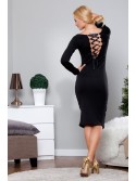 Rochie mulata cu cravata pe spate, neagra TA2425 - Magazin online - Boutique